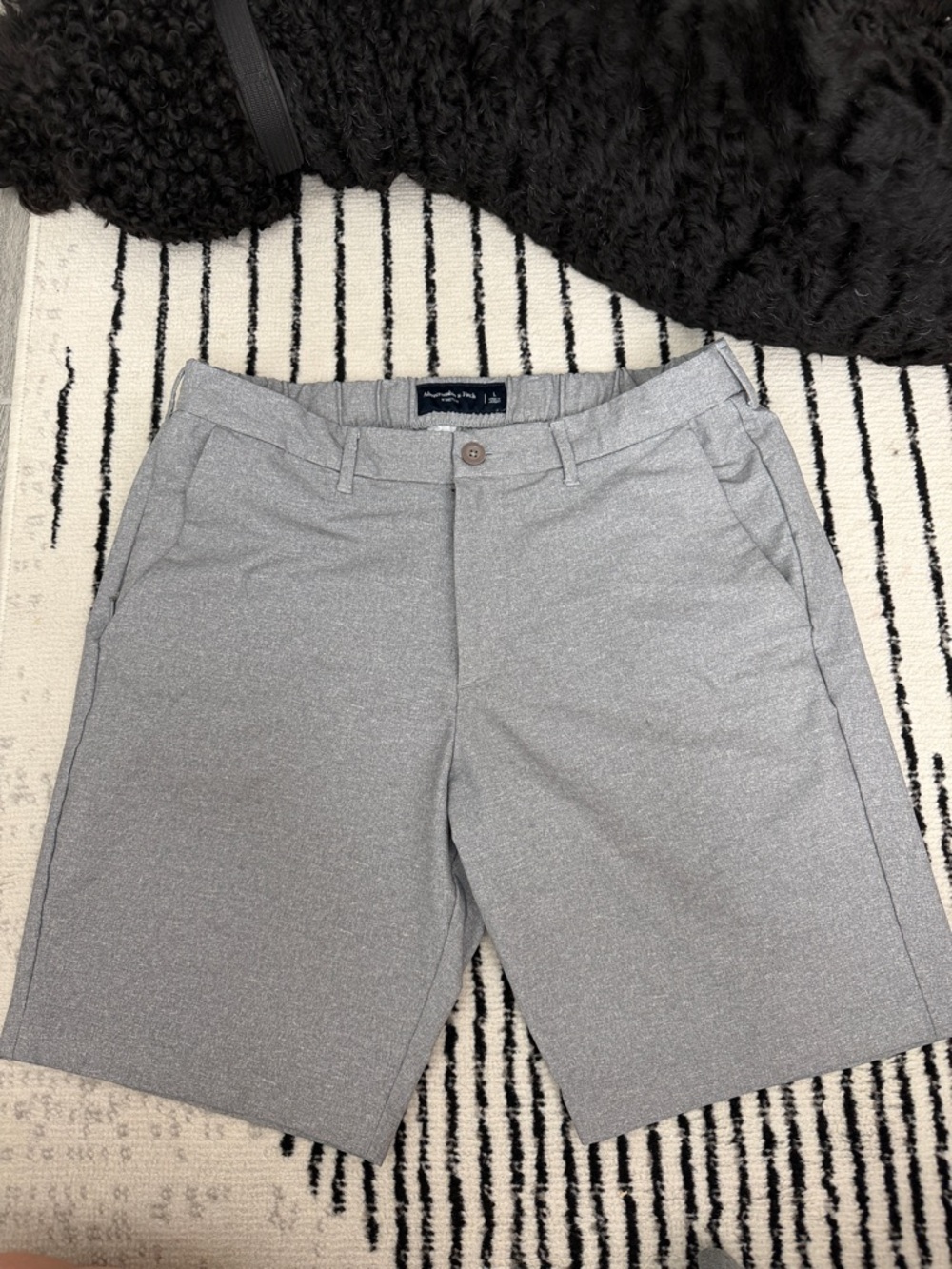 Abercrombie & Fitch Light Gray Flat Front Shorts